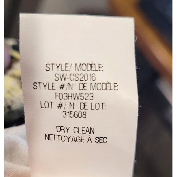 HELMUT LANG Abstract Graphic Print Sleeveless Tank Sz P Shirt White Black Yellow - Picture 4 of 5